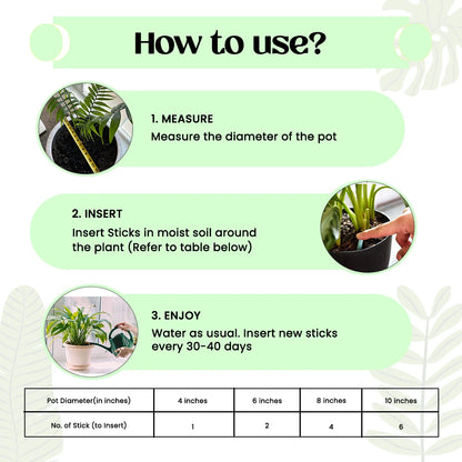 Plant Food Sticks - Organic Indoor Plant Nutrition